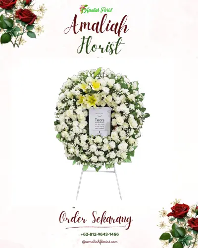 Krans Bunga Duka Cita di Loyang